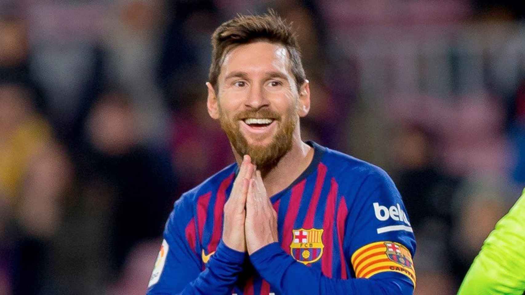 Messi, durante un partido con el Barça / EFE