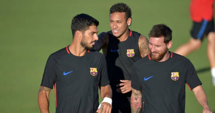 Suárez, Neymar y Messi en una imagen de archivo / EFE