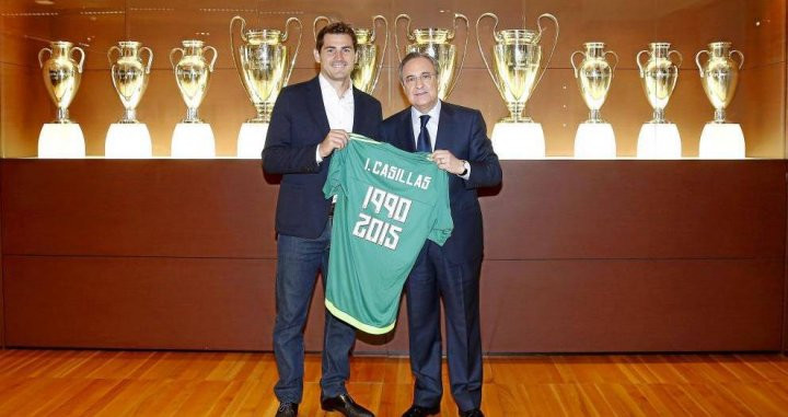 Casillas, con Florentino Pérez en su despedida del Madrid | RM