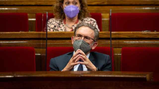 El 'conseller' de Economía, Jaume Giró, durante la primera sesión de control del nuevo Ejecutivo en el Parlament de Cataluña / EP