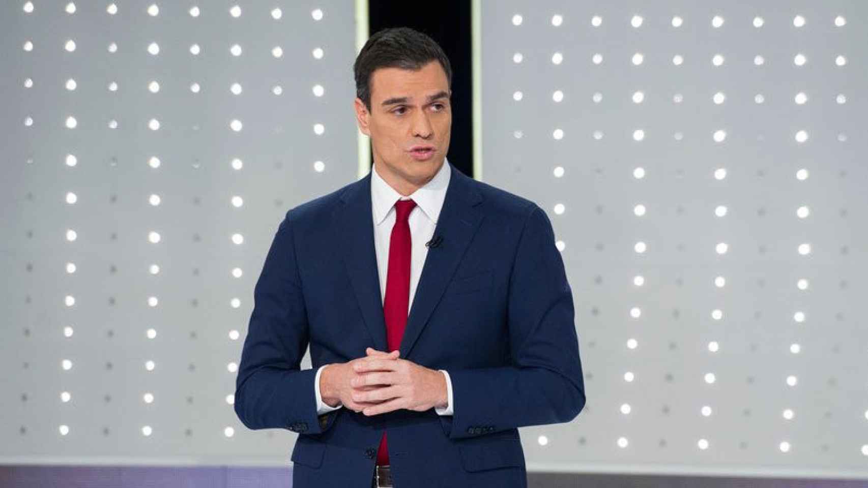 Pedro Sánchez, durante el debate del lunes en Atresmedia