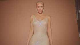 Kim Kardashian, con el vestido de Marilyn Monroe /INSTAGRAM