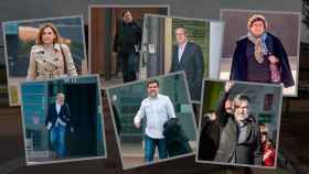 Los políticos presos saliendo de las cárceles catalanas / CG