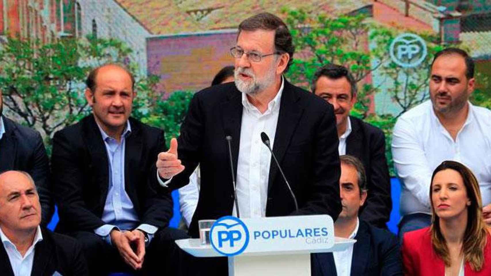 El presidente del Gobierno, Mariano Rajoy, en un acto del PP este sábado en Jerez (Cádiz) / EFE