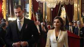 Los reyes durante la recepción ofrecida al cuerpo diplomático acreditado en España / EFE