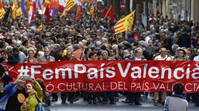 Manifestación soberanista organizada por Acció Cultural País Valencià / EFE