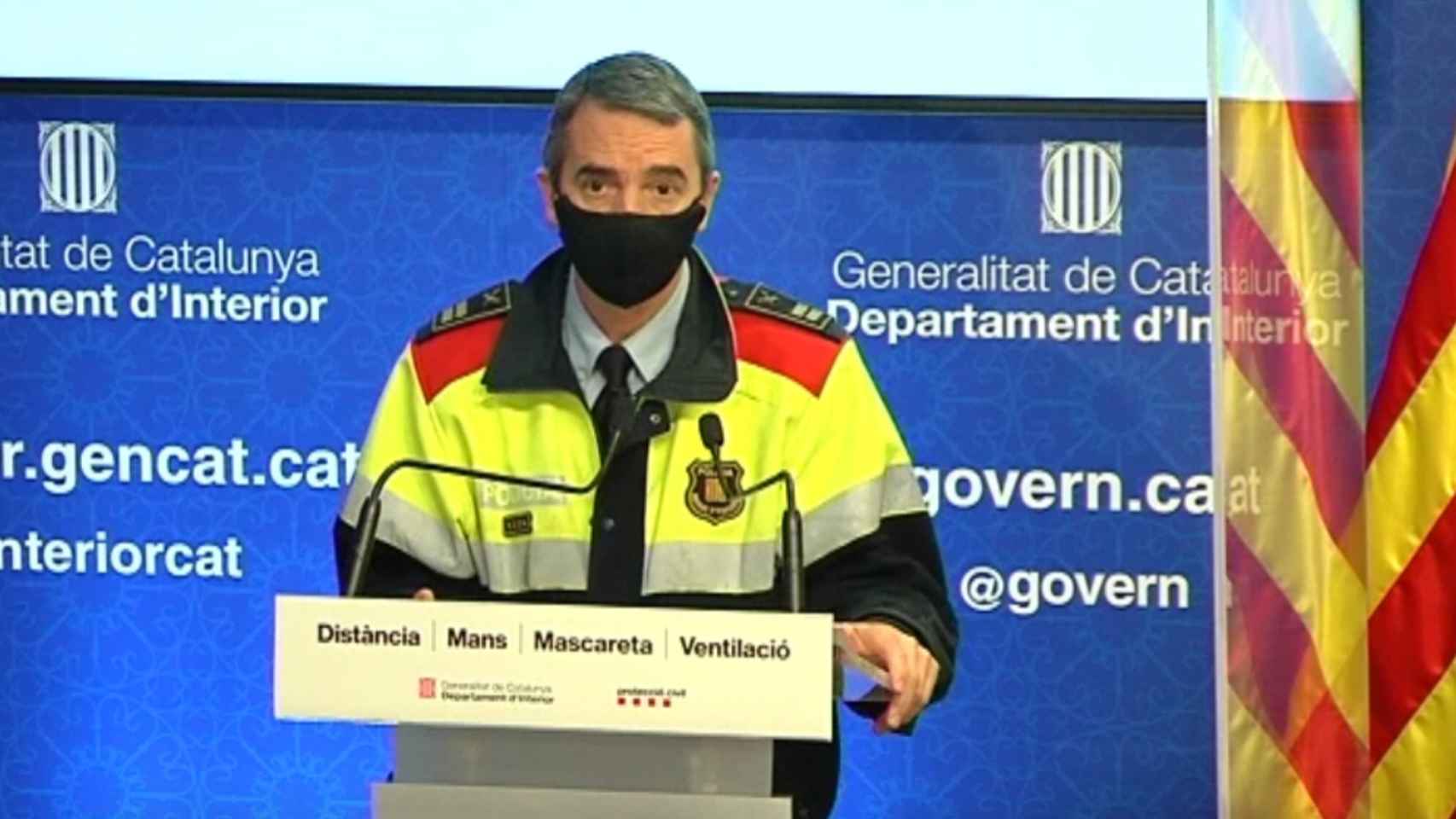 El comisario de los Mossos d'Esquadra Joan Carles molinero detalla el balance de delitos en Cataluña el primer año de pandemia / 324