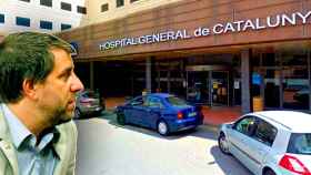 El 'conseller' catalán de Salud, Toni Comín, y el Hospital General de Catalunya / FOTOMONTAJE DE CG