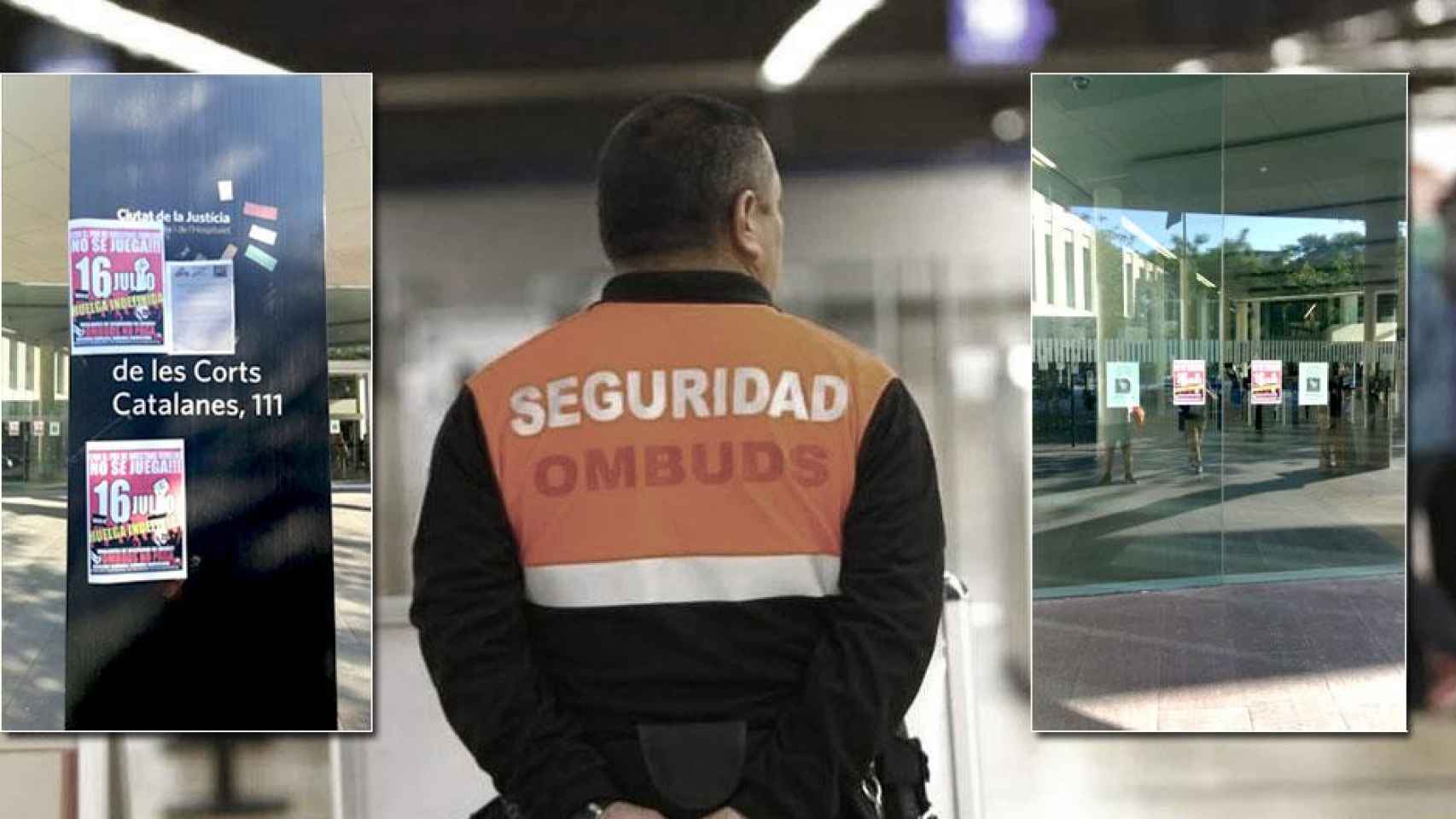 Primeras actuaciones de los vigilantes de seguridad en huelga indefinida por los impagos de Ombuds / CG