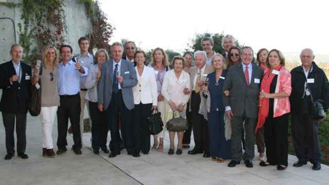 La familia Ferrer, propietaria de Freixenet, en un momento feliz, la celebración de los 25 años de las bodegas estadounidenses en 2011