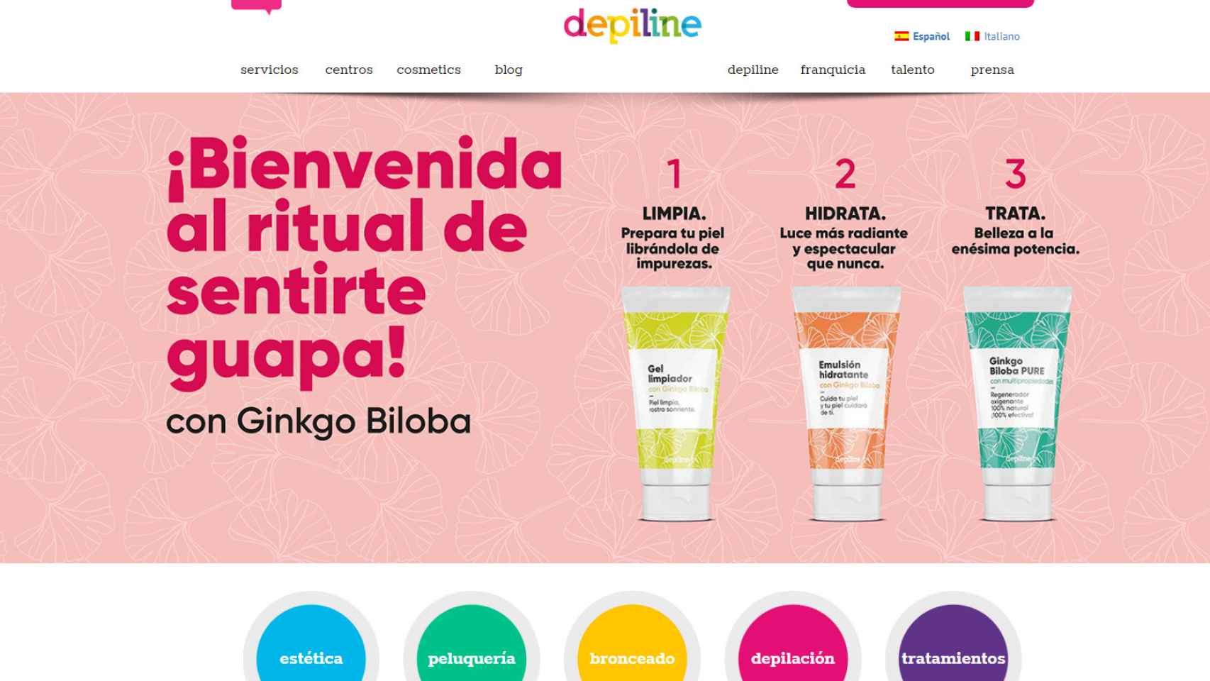 Captura de la web de Depiline Wax & Cosmetics / CG
