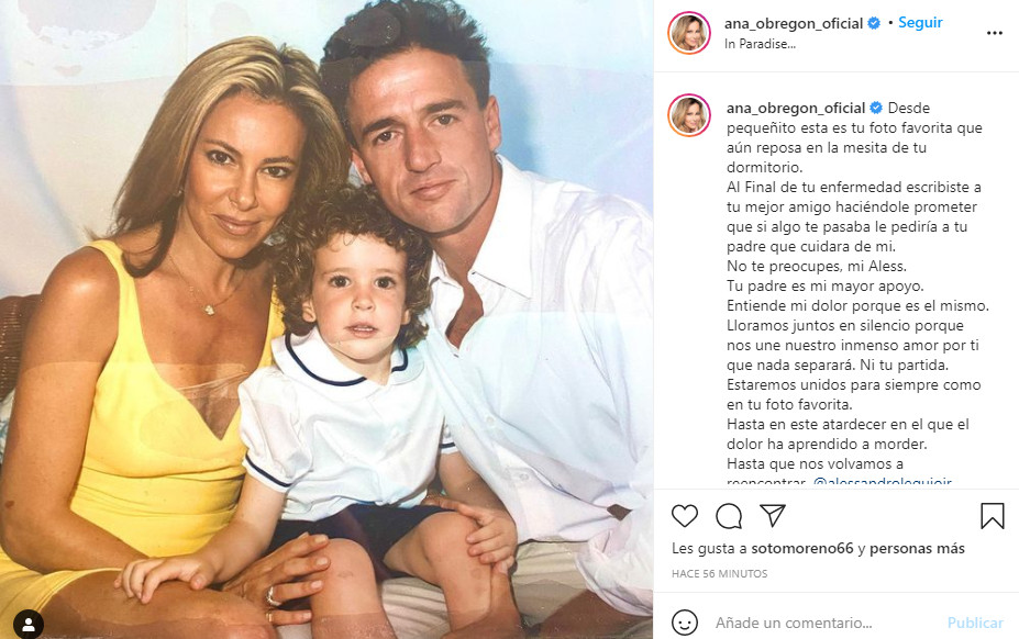 Ana Obregón y Alessandro Lequio con su hijo Aless / INSTAGRAM