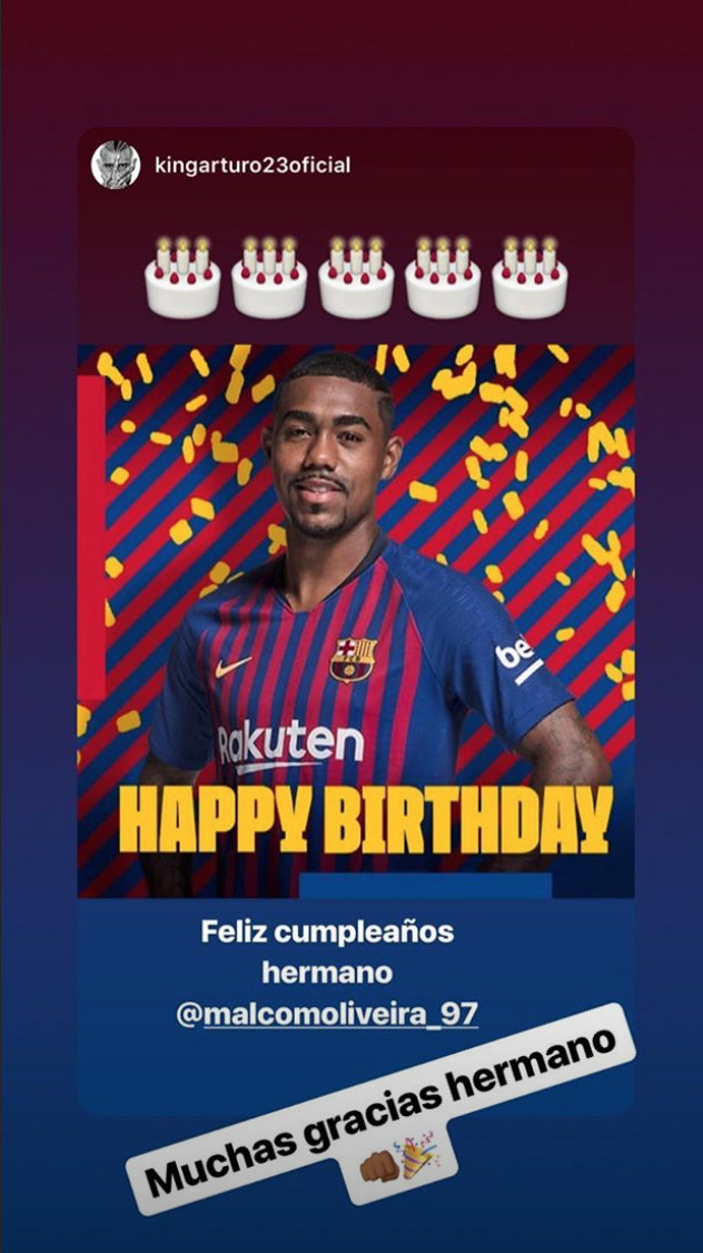 El FC Barcelona felicita a Malcom Oliveira por su cumpleaños