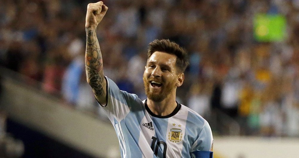 Leo Messi celebra un triunfo con la selección de Argentina / EFE