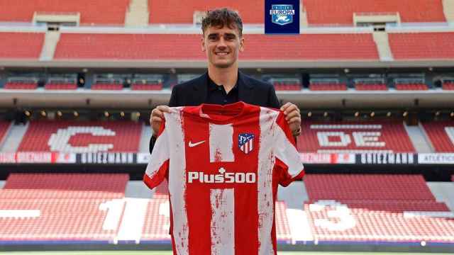 Antoine Griezmann en su presentación con el Atlético de Madrid / EFE