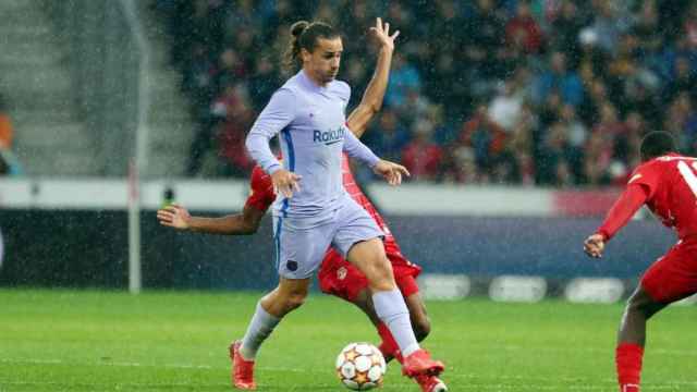 Griezmann jugando contra el Salzburg / FC Barcelona