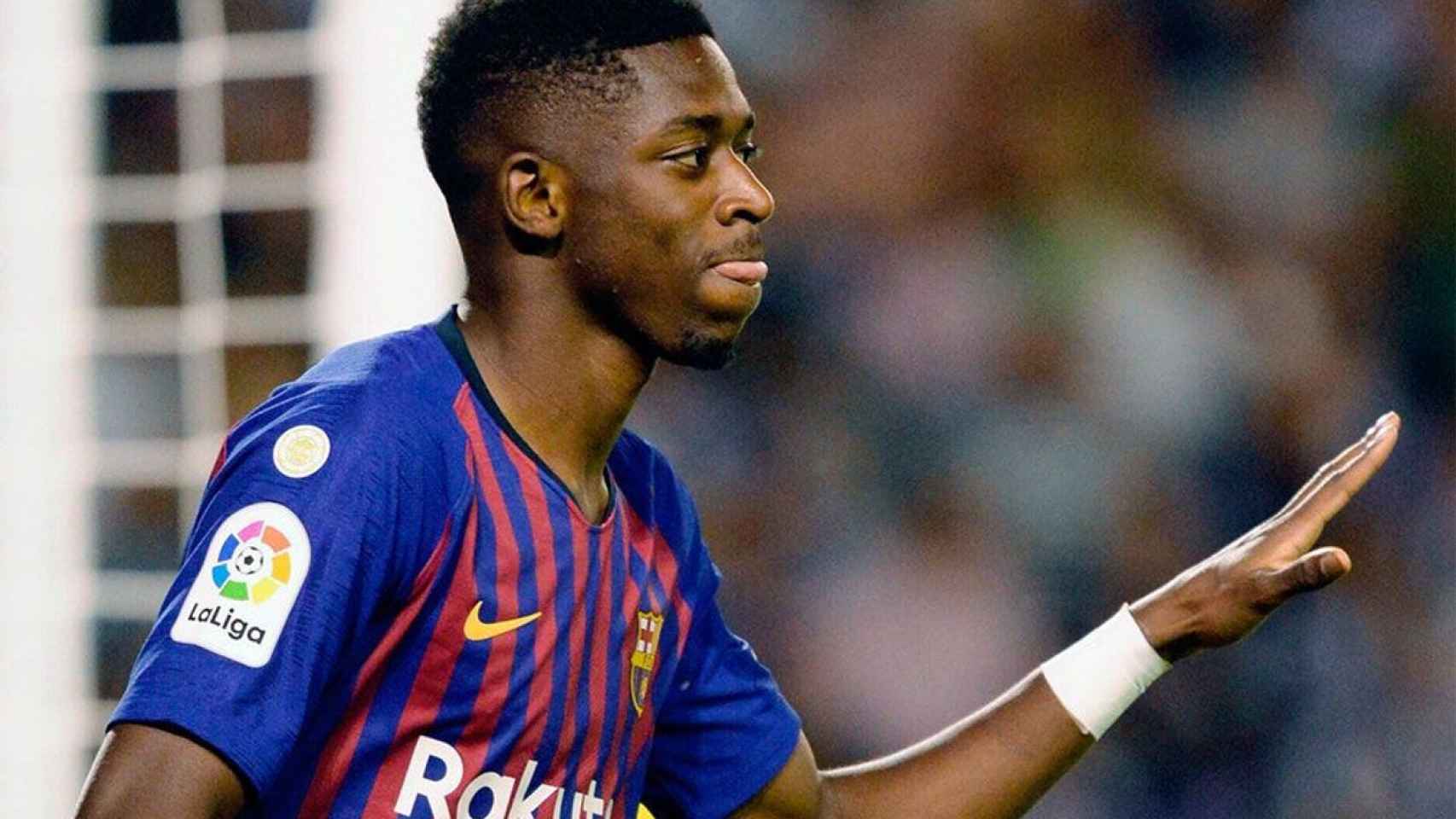 Ousmane Dembelé en un encuentro con el Barça / EFE