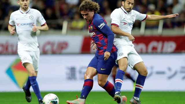 Antoine Griezmann en su debut como jugador del Barça / EFE