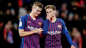 De Ligt y De Jong vestidos con la ropa del Barça / FOTOMONTAJE @Tsjuckie1