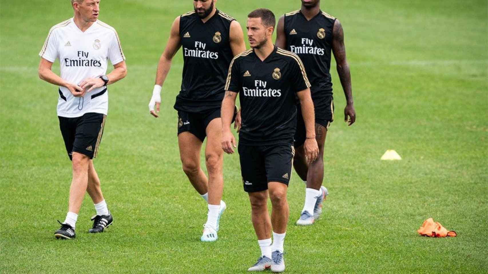 Eden Hazard entrenando con el Real Madrid / EFE
