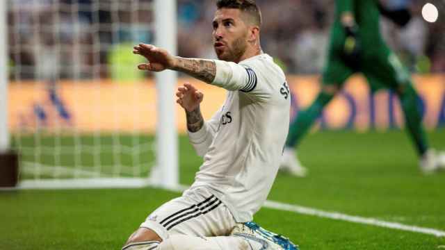 Sergio Ramos celebra un gol de penalti / EFE