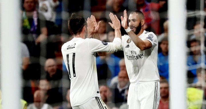 Bale y Benzema celebran un gol / EFE