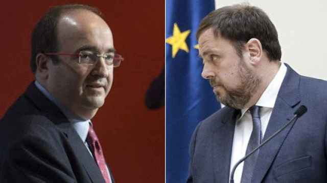 El líder del PSC, Miquel Iceta (izquierda), y el de ERC, Oriol Junqueras (izquierda) / CG