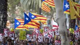 Manifestación del independentismo catalán