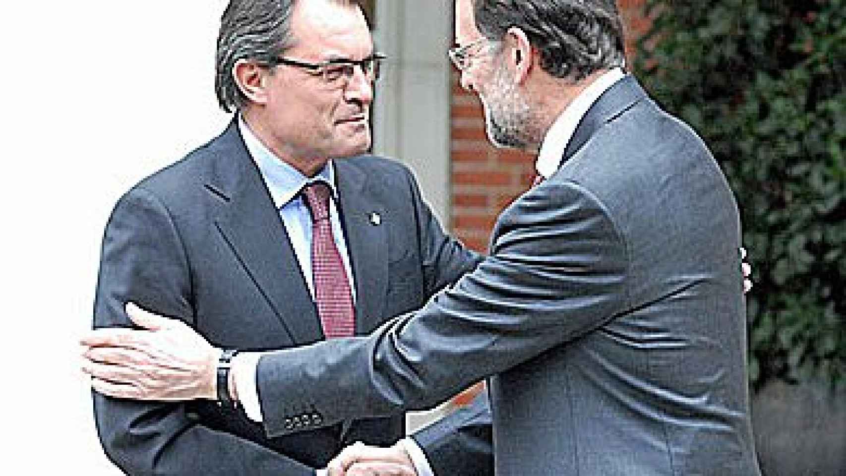 Mas y Rajoy, durante un encuentro entre ambos celebrado en febrero de 2012