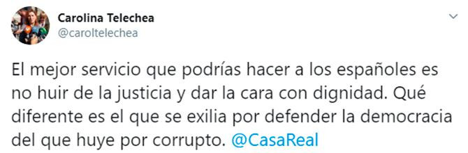 Carolina Telechea, diputada de ERC en el Congreso, en Twitter