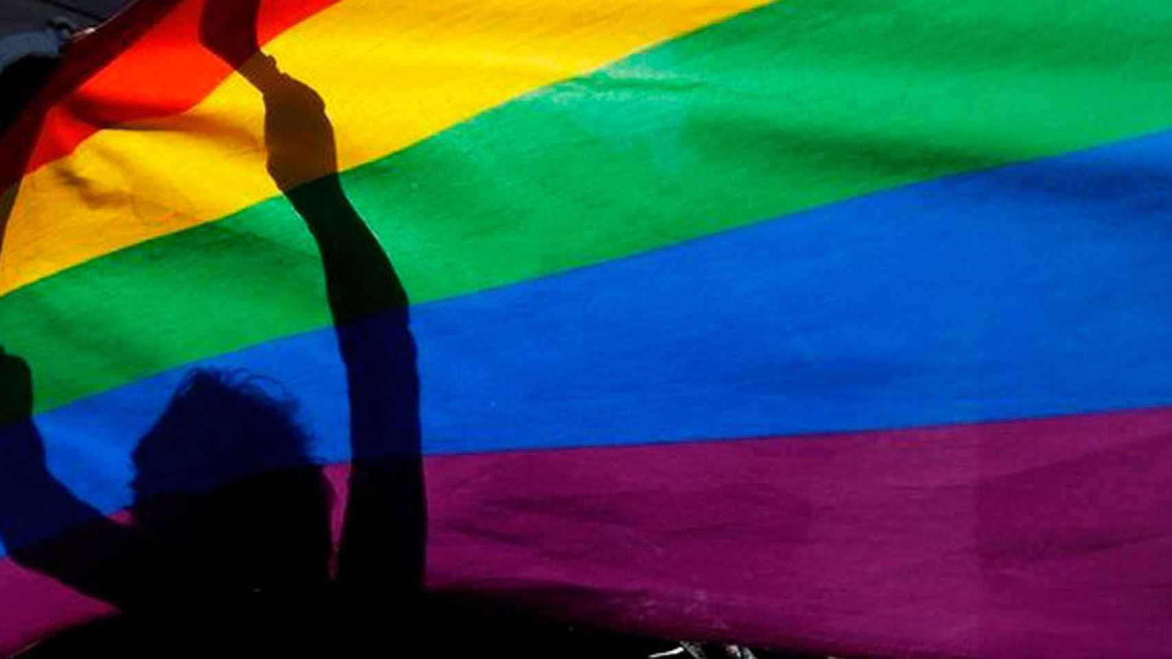 Una bandera LGTBI durante una manifestación contra los delitos de odio y discriminación como los ataques homófobos / EFE