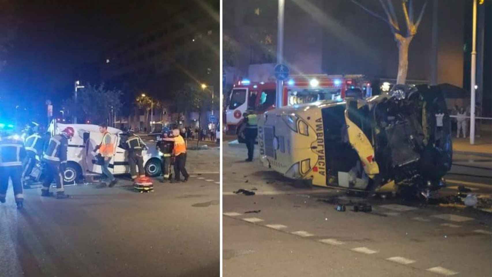 Imagen del accidente de ambulancia que provocó la el despido del trabajador en prácticas el mismo día / CG