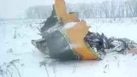 Una imagen de los restos del avión estrellado cerca de Moscú