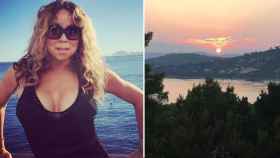 Mariah Carey, de vacaciones en el Mediterráneo, y una puesta de sol en Ibiza.