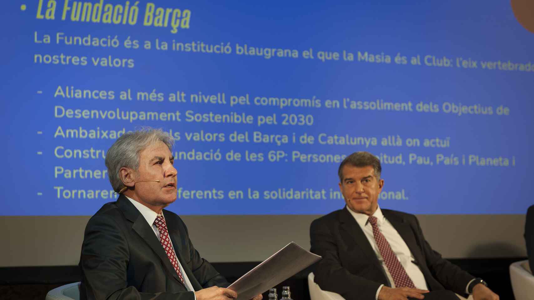 Antonio Escudero, junto a Joan Laporta / CULEMANÍA