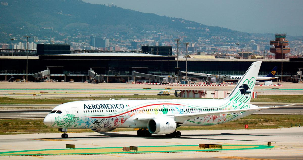 Un avión de Aeroméxico en el Aeropuerto Josep Tarradellas Barcelona-El Prat / ACN
