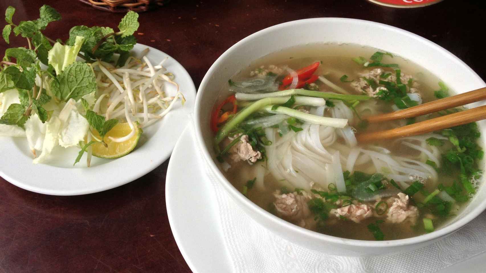 Sopa 'pho', uno de los platos más típicos de la comida vietnamita / PIXABAY