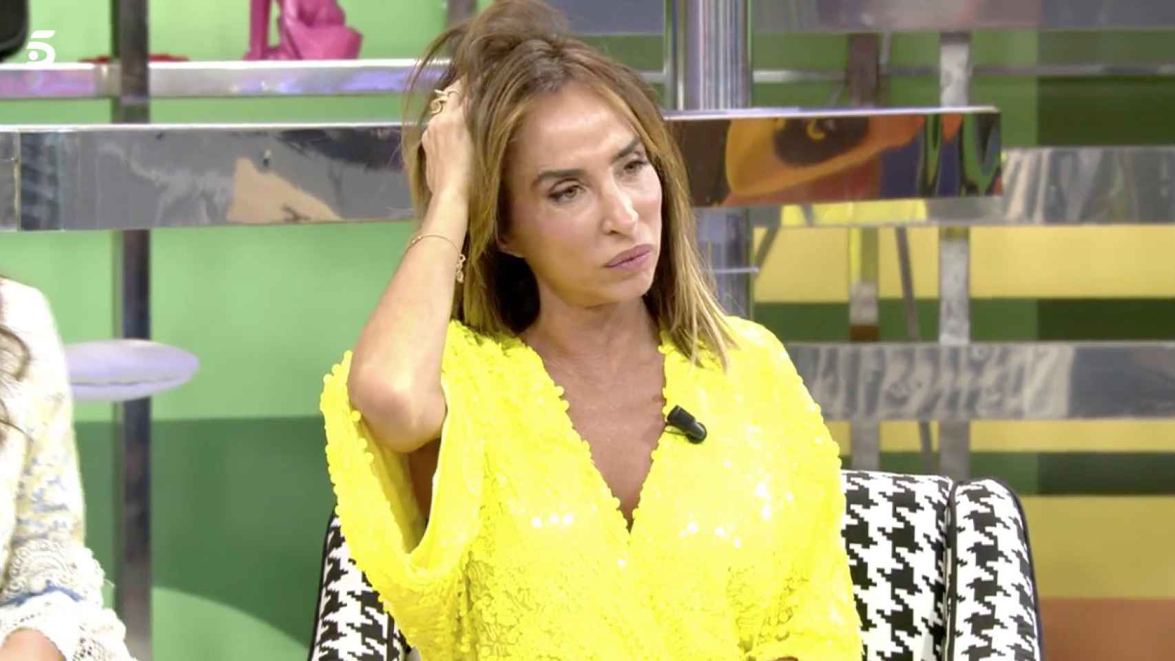 María Patiño sufre un grave percance en 'Sálvame' / MEDIASET