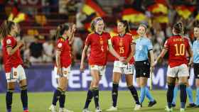 La frustración de las jugadoras de la selección de España, tras caer ante Alemania / EFE