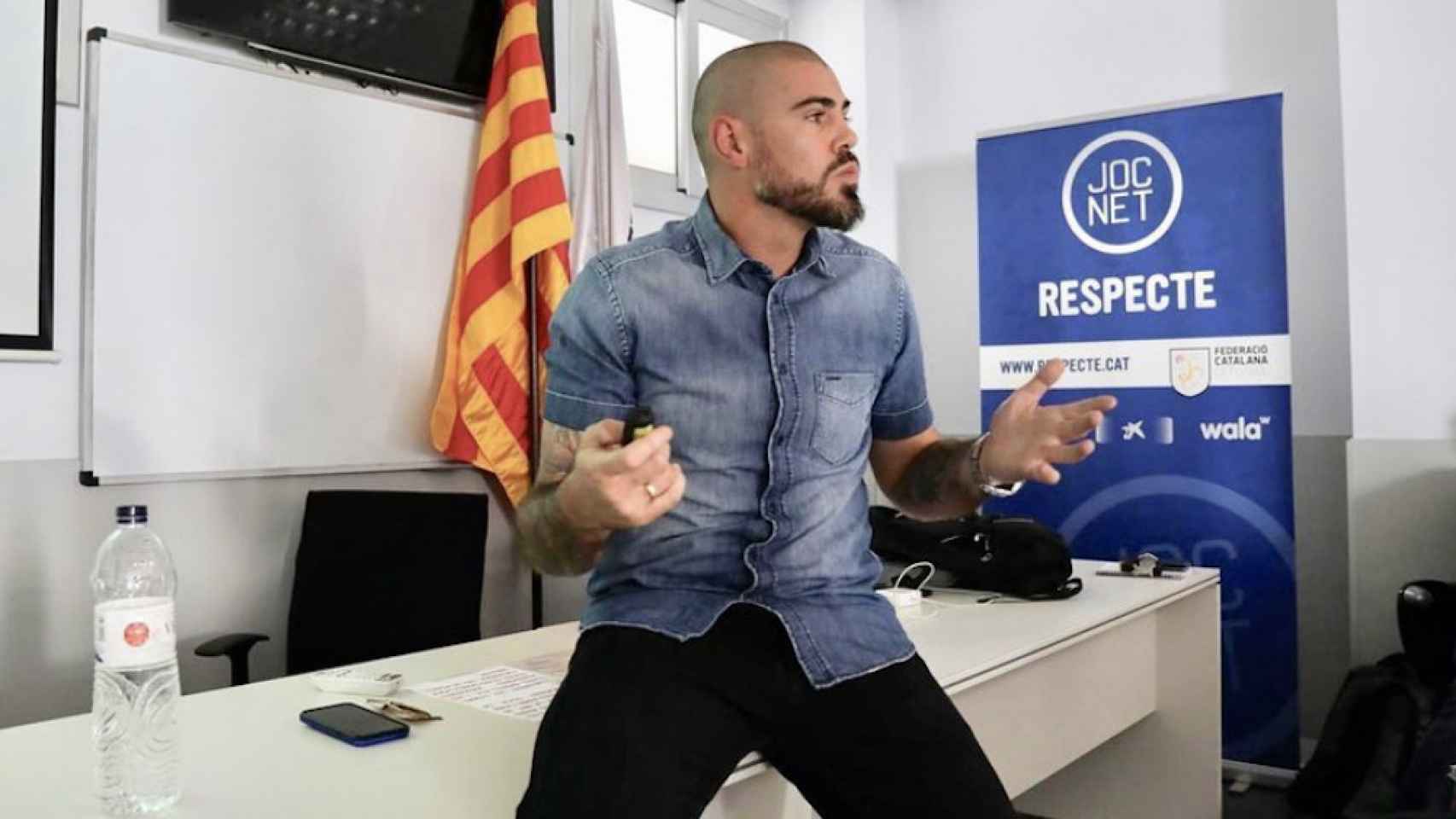 Una foto de Víctor Valdés, entrenador del Juvenil A del Barça / Instagram