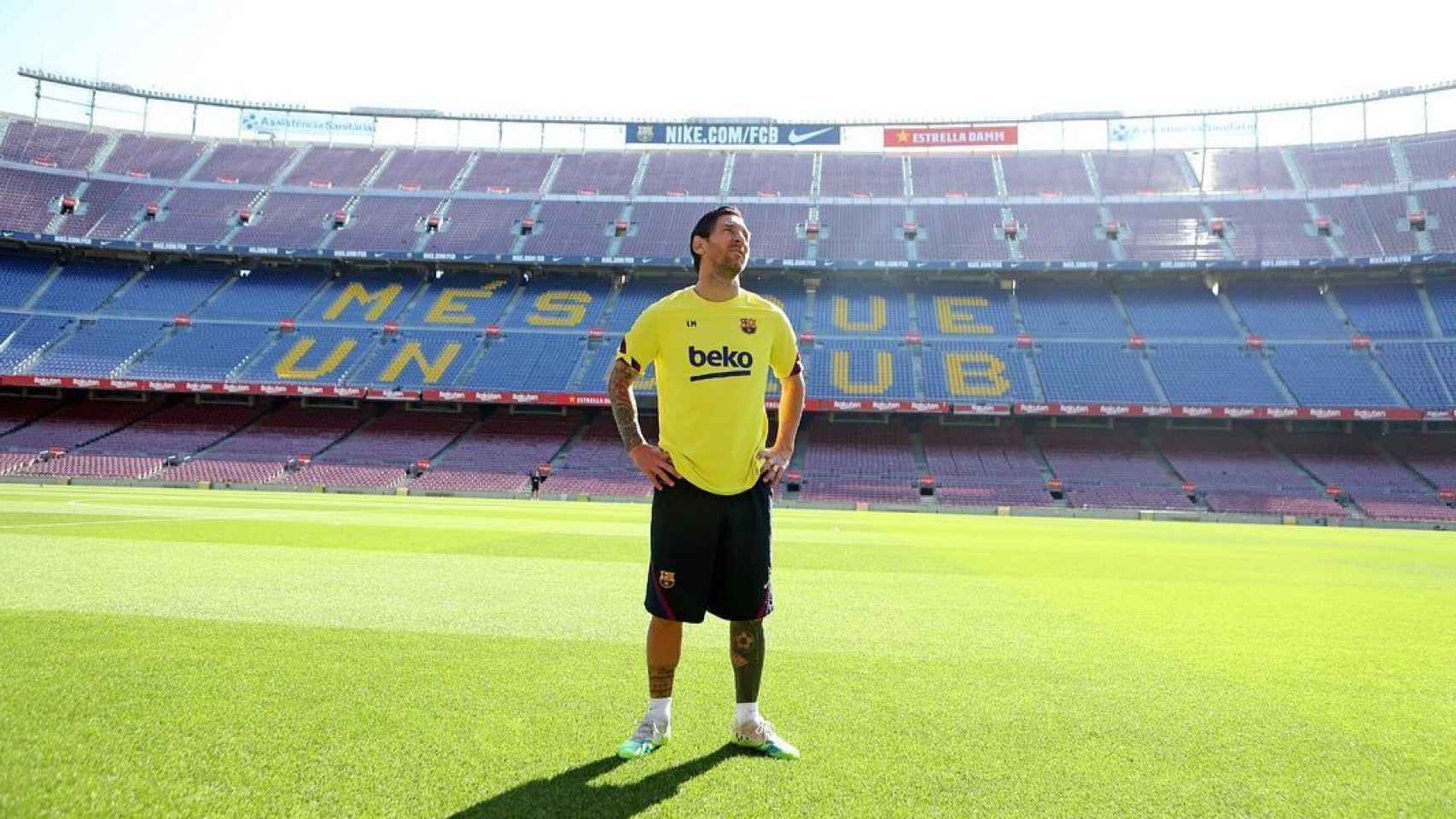 Leo Messi en el Camp Nou, durante la temporada 2019-20 / REDES