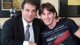 Joan Laporta, junto a un joven Leo Messi | FCB