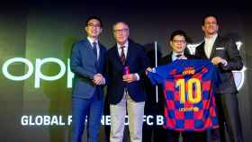 Una imagen de archivo del acuerdo entre el Barça y Oppo / FC Barcelona