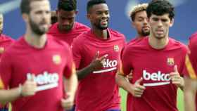Nelson Semedo entrenando con el Barça en la pretemporada / FC Barcelona