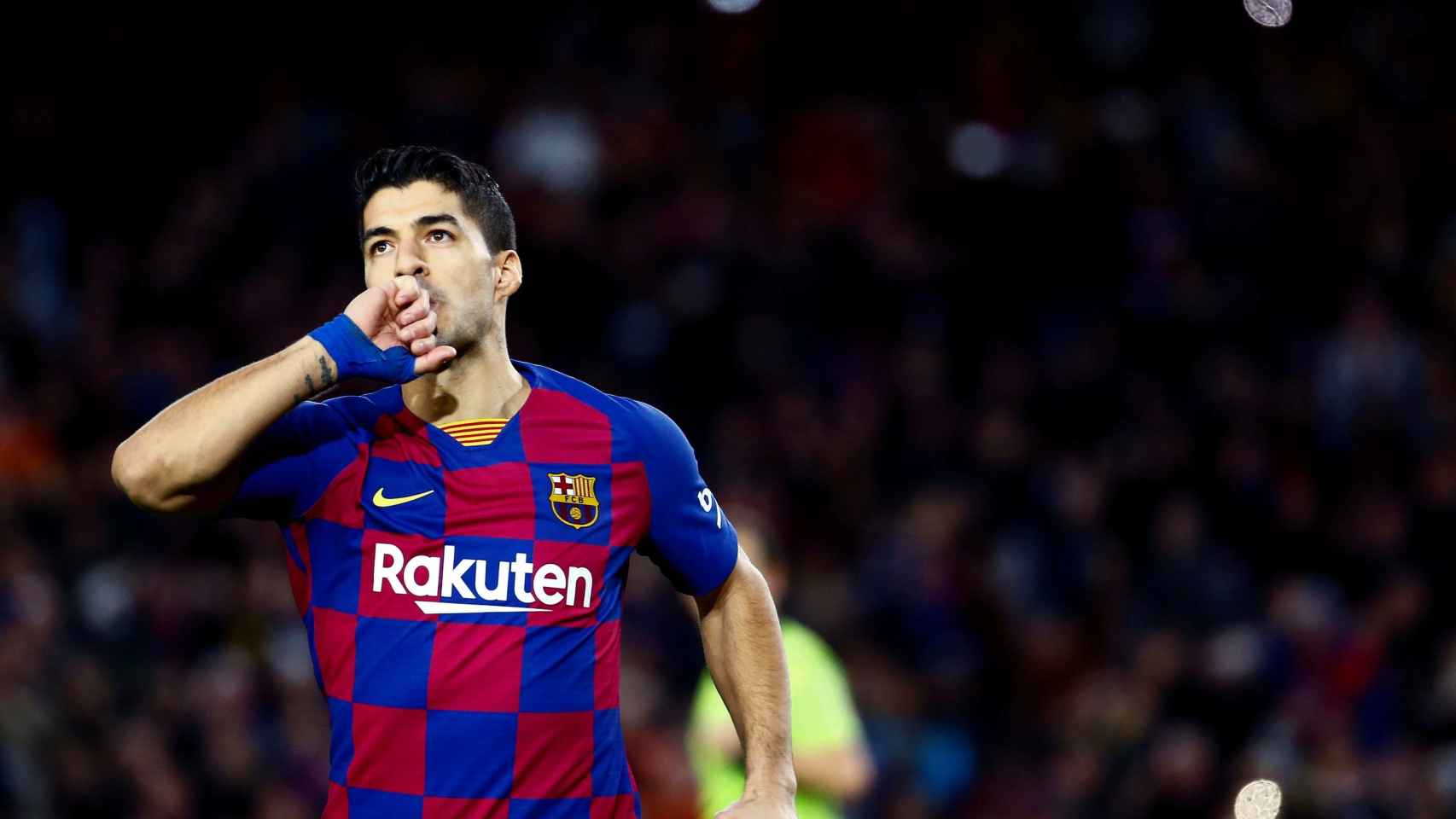 Luis Suárez celebra un gol del Barcelona / EFE