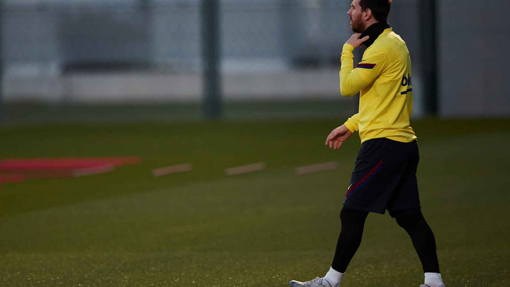Messi en un entrenamiento con el FC Barcelona / EFE