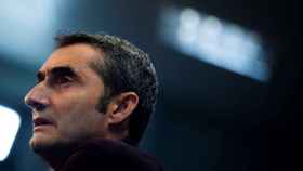 Valverde en la rueda de prensa previa al duelo frente al Inter de Milán / EFE