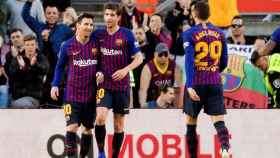 Leo Messi celebra su gol frente al Getafe / EFE