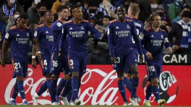 El Real Madrid, celebrando una victoria en la Liga / EFE