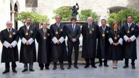 El Consejo de Garantías Estatutarias (CGE) con Carles Puigdemont en una imagen de archivo